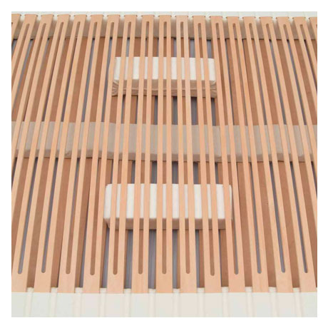 Flexible ergonomic slatted frame