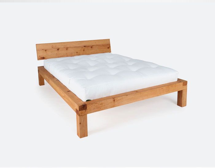 Bett Essence; metallfreies Massivholzbett |Metallfreies Futonbett Essence aus massivem Zirbenholz, (Futon nicht im Lieferumfang enthalten)