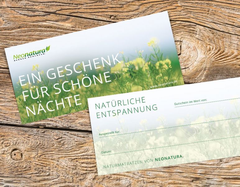 Gift certificate Neonatura double sided